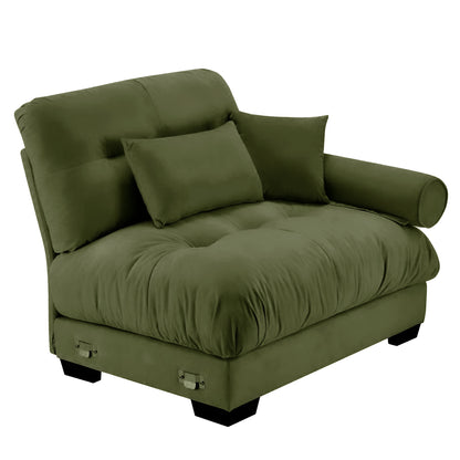 Milano Sofa RSF W/3 pillows - Olive green image 3