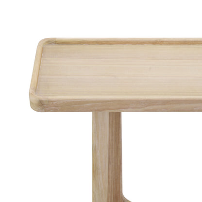 Farmhouse Console Table with Tray Top Design, Solid Wood Frame for Entryway, Living Room or Sofa Back, Natural image 7