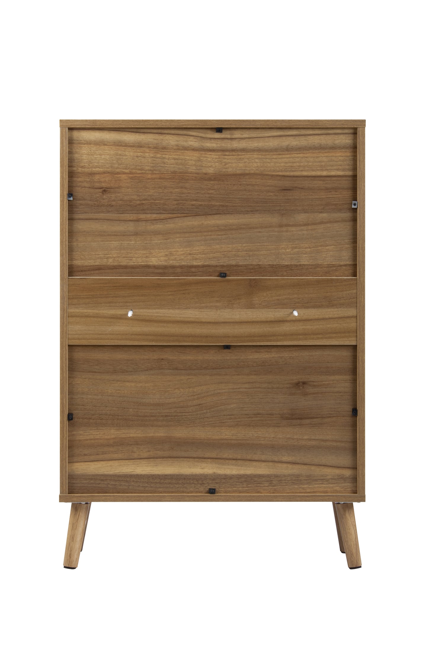 Japandi Narrow Shoe Cabinet with 2 Flip Drawers, Carved Floral Pattern Wooden Shoe Storage Organizer, Freestanding Hidden Shoe Rack for Entryway, Hallway, Living Room, 6.7"x23.63"x34.26",Walnut Brown image 9