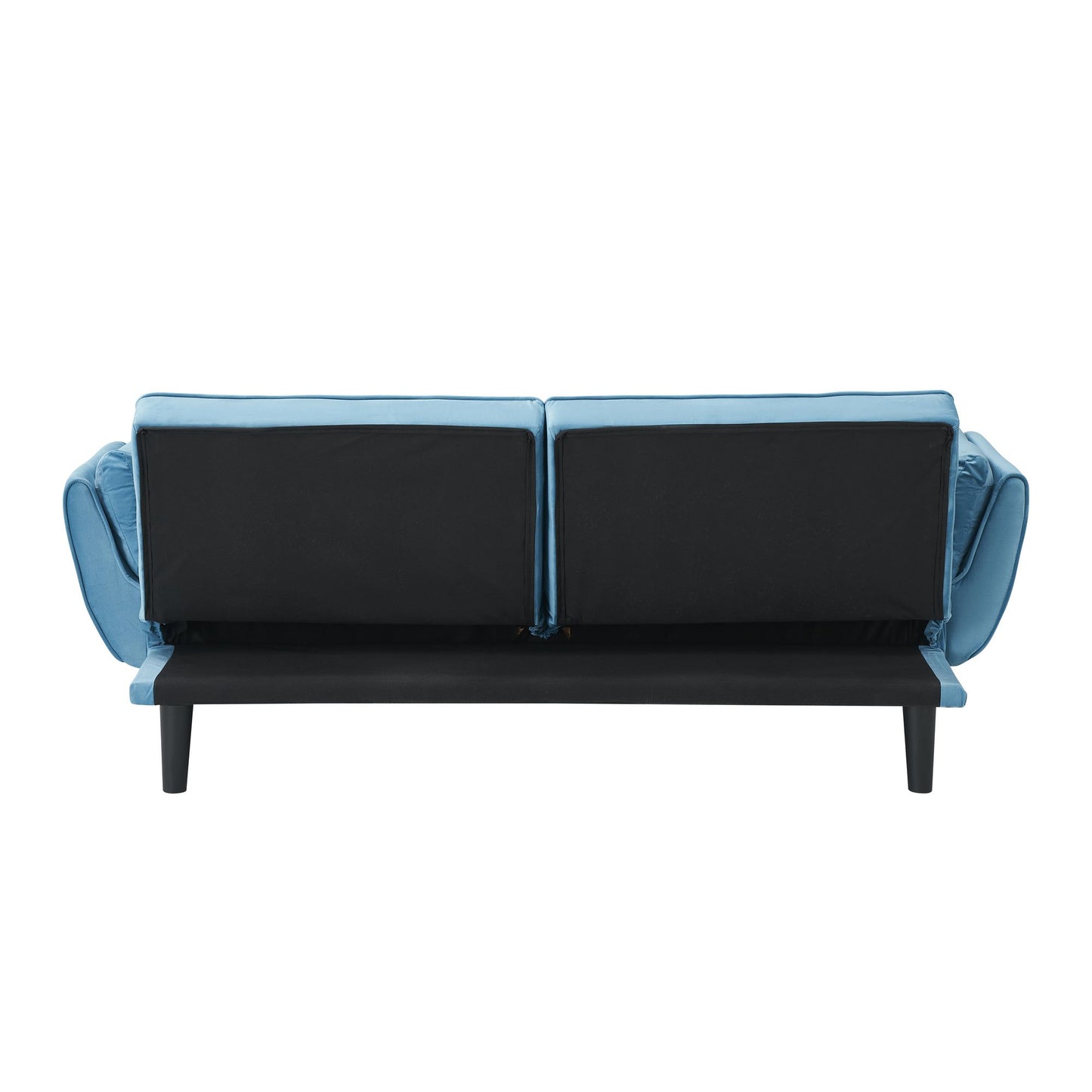 74 "blue sofa Soft two armrests throw pillow pillow comfortable fit apartment bedroom small space image 9