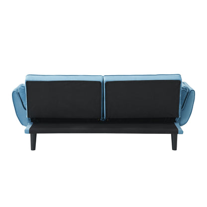 74 "blue sofa Soft two armrests throw pillow pillow comfortable fit apartment bedroom small space image 9
