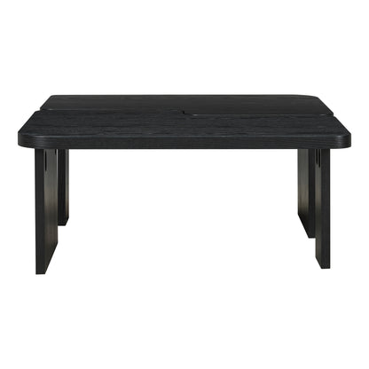 U-Can Modern Minimalist Coffee Table Set, Rectangle Coffee Table with Splicing Design, Multifunctional Combination Table for Living Room image 11