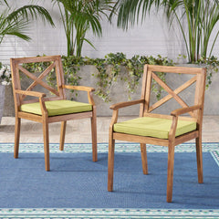PERLA DINING CHAIR,2PCS with 2 Cushions