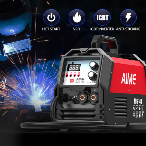 165A MIG welder, four-in-one multifunctional welding machine, with wire-feed MIG/ gas MIG/ liftIG/ manual arc welding, LED digital display and synergistic control, dual voltage 110V/220V MIG-165DS image 5