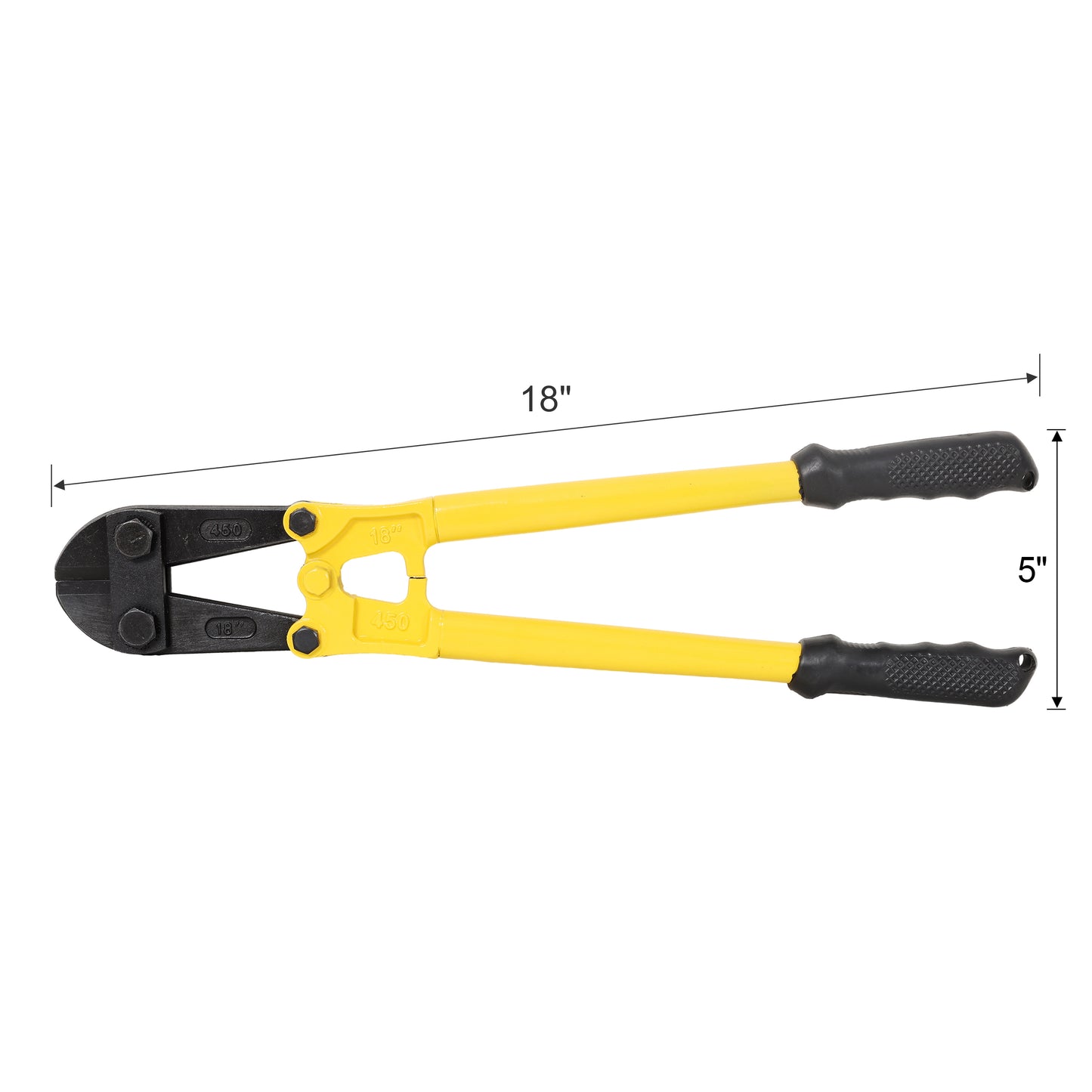 18" Heavy-Duty Medium Bolt Cutter for Fence, Steel Wire, Chain, Screws, Rivets & Medium Padlocks, Ergonomic Soft Rubber Grip Handle image 6