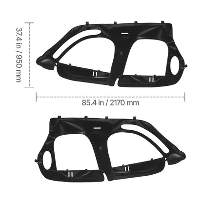 UTV Cab Enclosure Upper Doors Zipper for Polaris RZR XP4 1000/Turbo 2014-2023 image 2