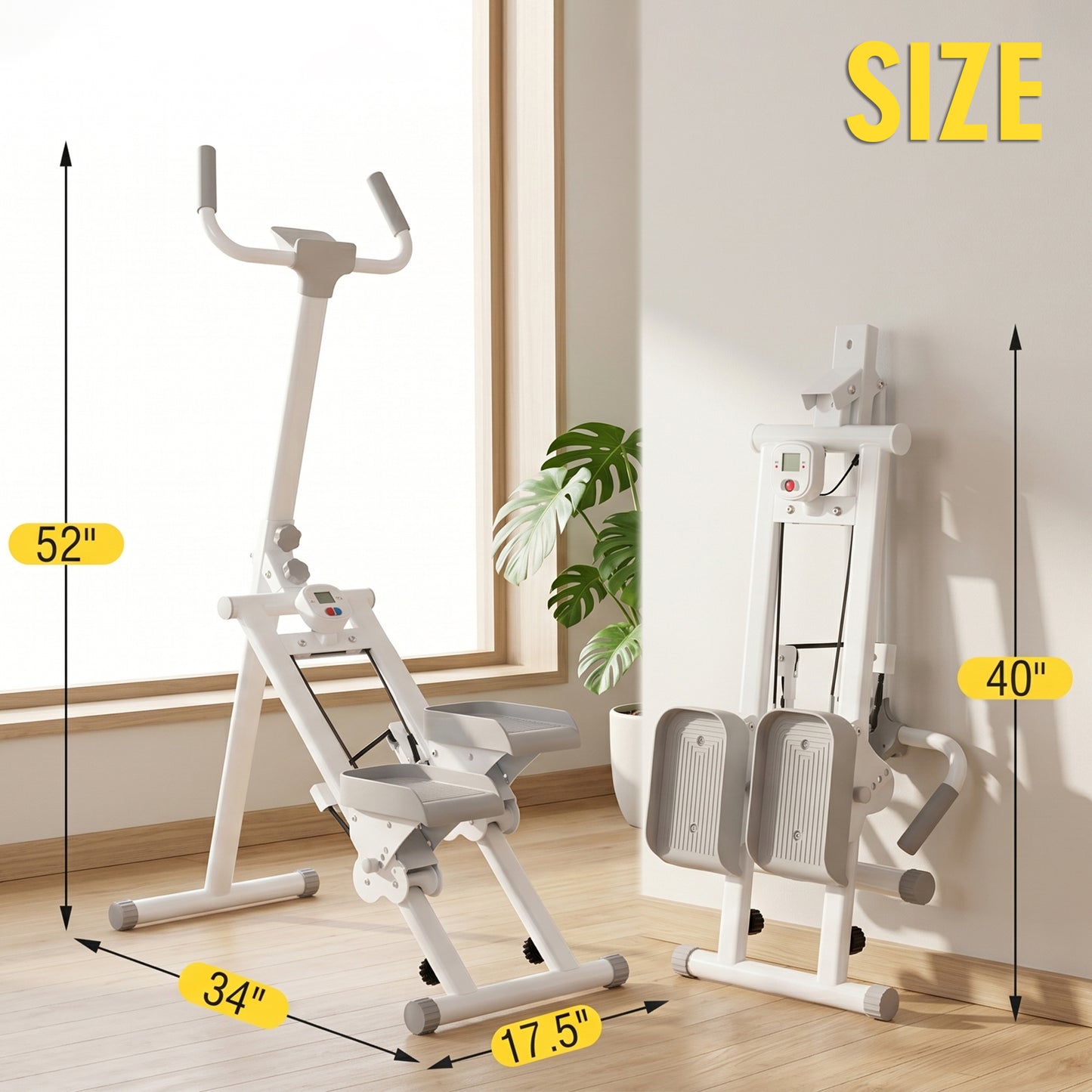 Stair Stepper Machine, Vertical Climber Exercise Equipment with LCD Display, Compact Cardio Step Trainer for Full-Body Home Workouts image 6