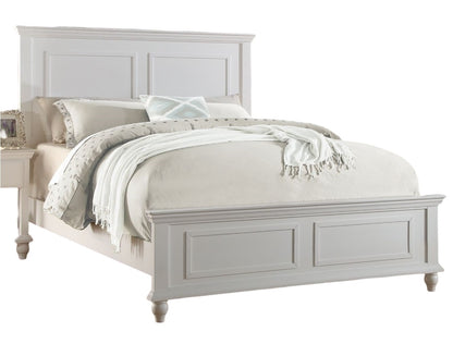 White California King Size Bed 2x Nightstands Panel Headboard Footboard Classic 3pc Bedroom Furniture Set image 8