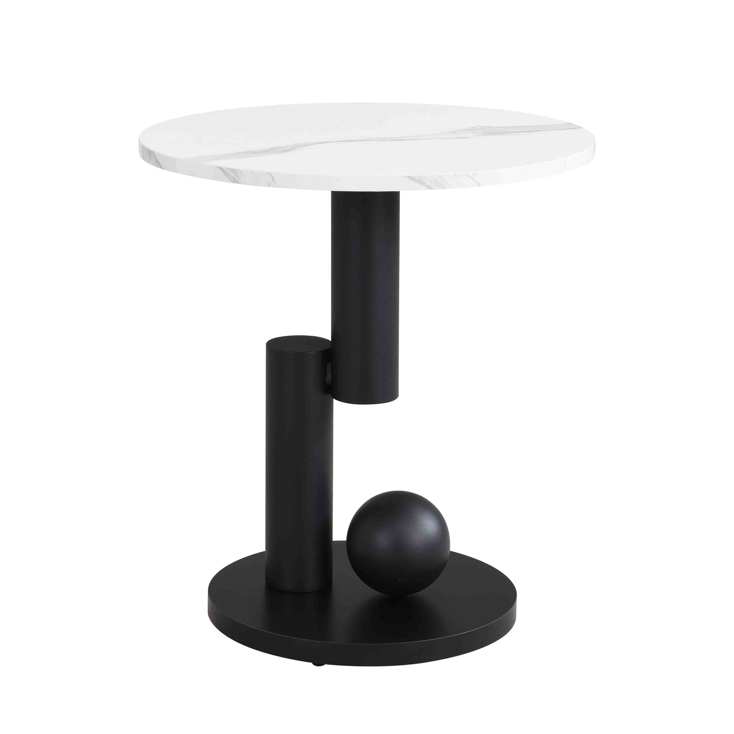 Modern Nesting Coffee Table Set of 2 End Table for Living Room, Oval and Round Table Set image 7