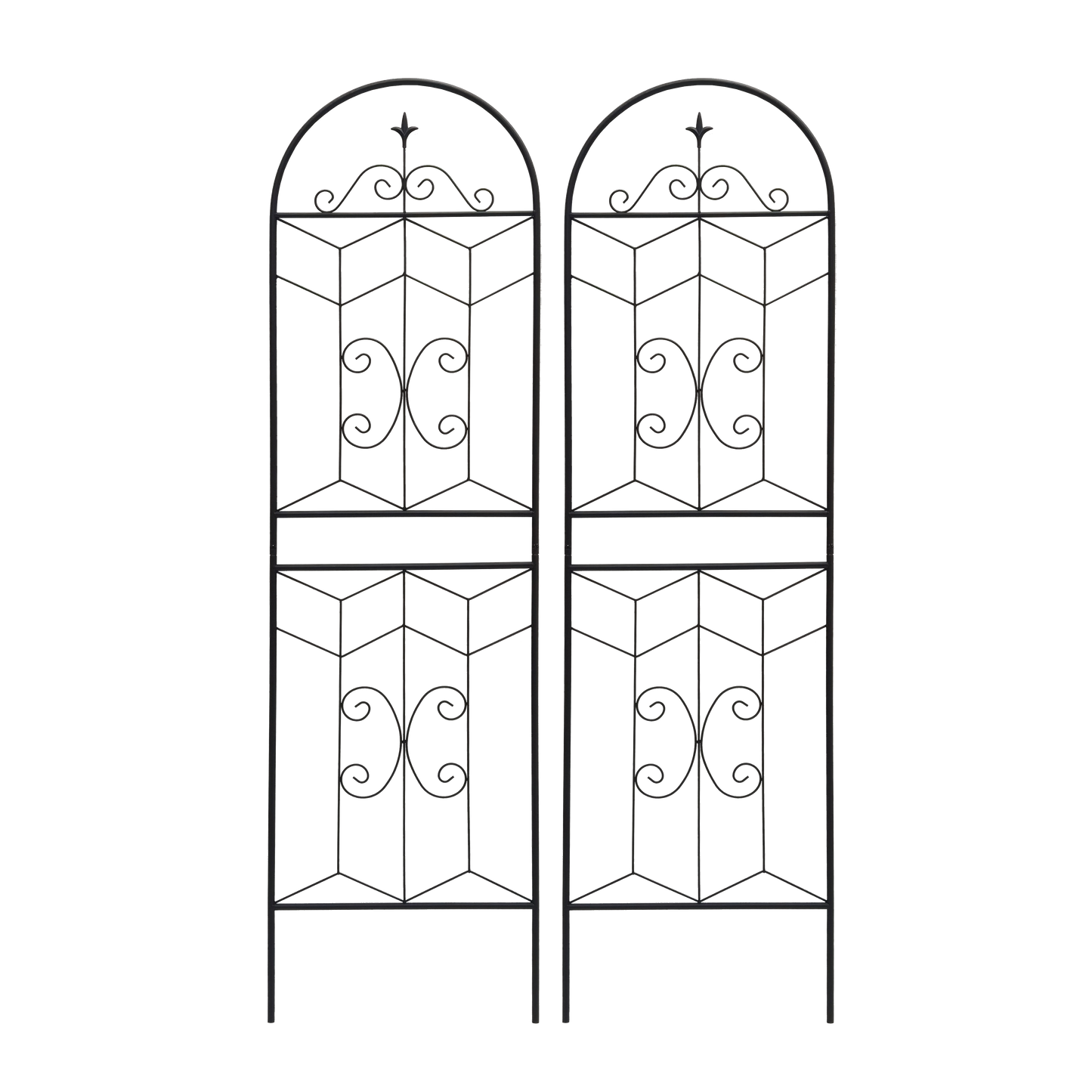 2 Pack Metal Garden Trellis 71" x 19.7" Rustproof Trellis for Climbing Plants Outdoor Flower Support Black image 11