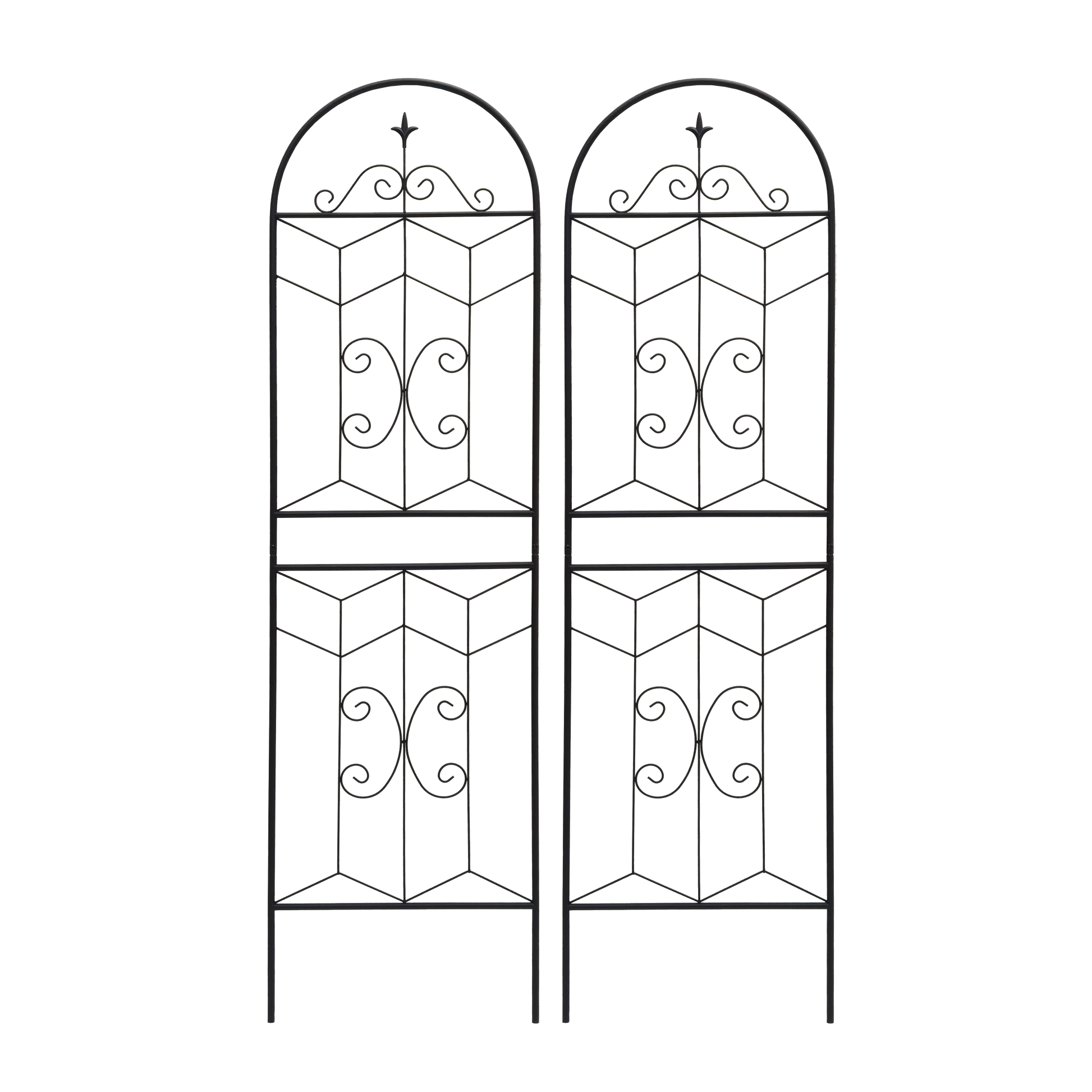 2 Pack Metal Garden Trellis 71" x 19.7" Rustproof Trellis for Climbing Plants Outdoor Flower Support Black image 11