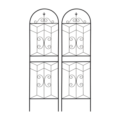 2 Pack Metal Garden Trellis 71" x 19.7" Rustproof Trellis for Climbing Plants Outdoor Flower Support Black image 11