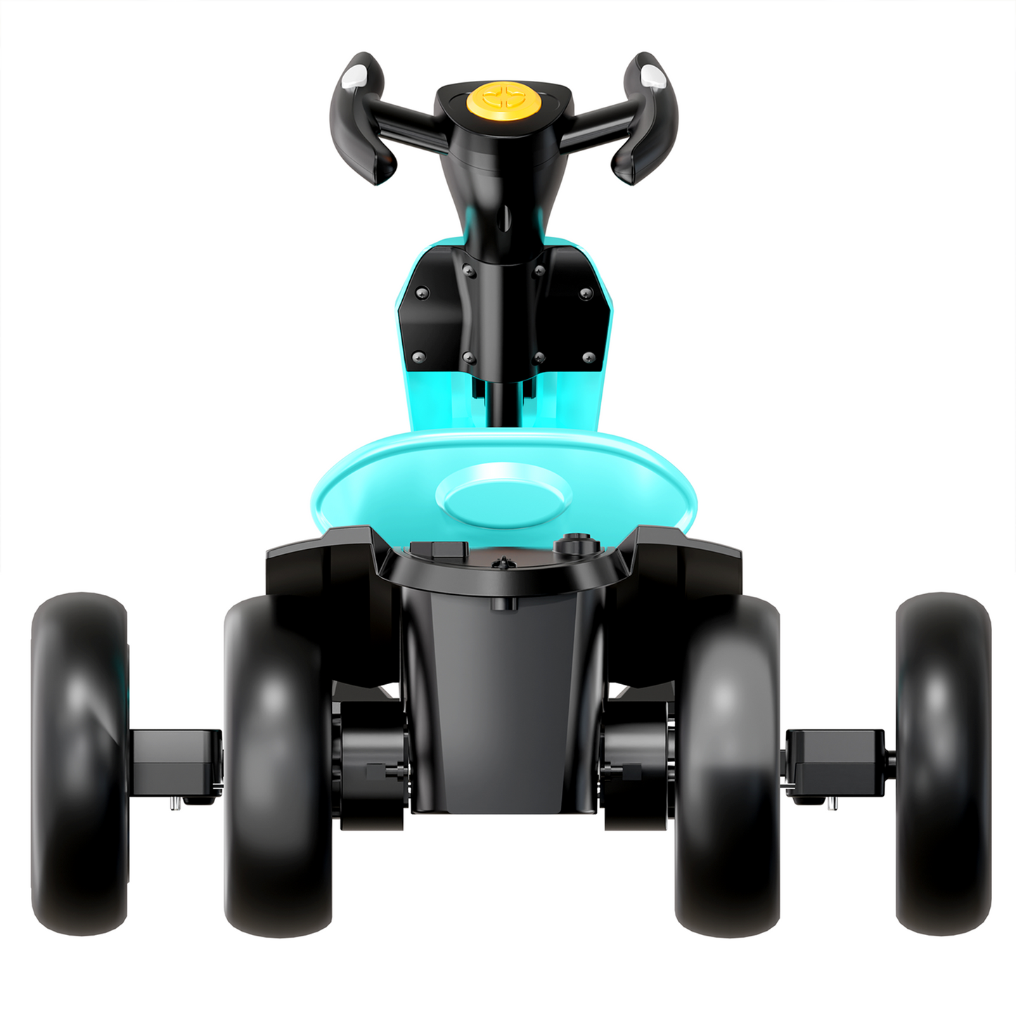 12V electric Kids Pedal Go Kart, Folder Go Kart, Outdoor Ride on Toy with Adjustable Seat, 4 Non-Slip EVA Wheels for Boys and Girls For Age 3-6 Years Old (Light BLUE) image 3
