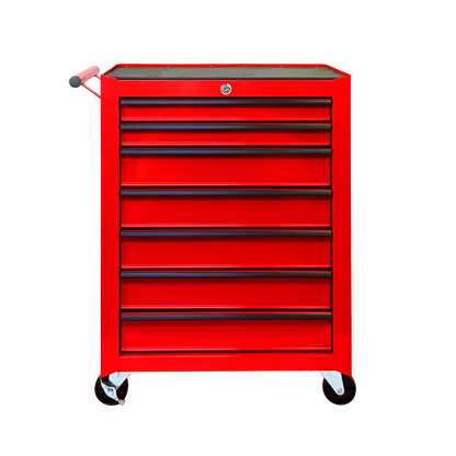 Rolling Metal Tool Chest with 7 Drawers, 20" 7-Drawer Tool Chest Cabinet with Ball Bearing Drawer Slides, Steel Tool Storage Box Organizer -RED image 1