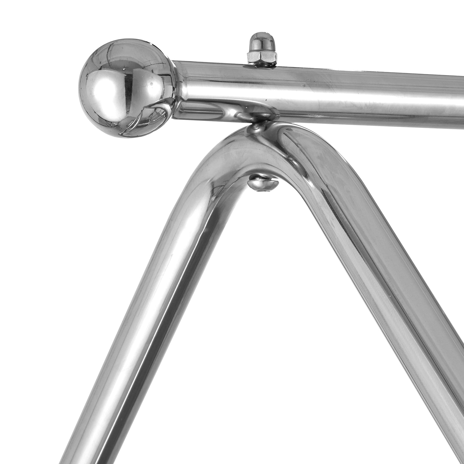 Hotel Luggage Cart 800 LBS Brushed Stainless Steel Finish Bellman's Cart - Wheels Detail