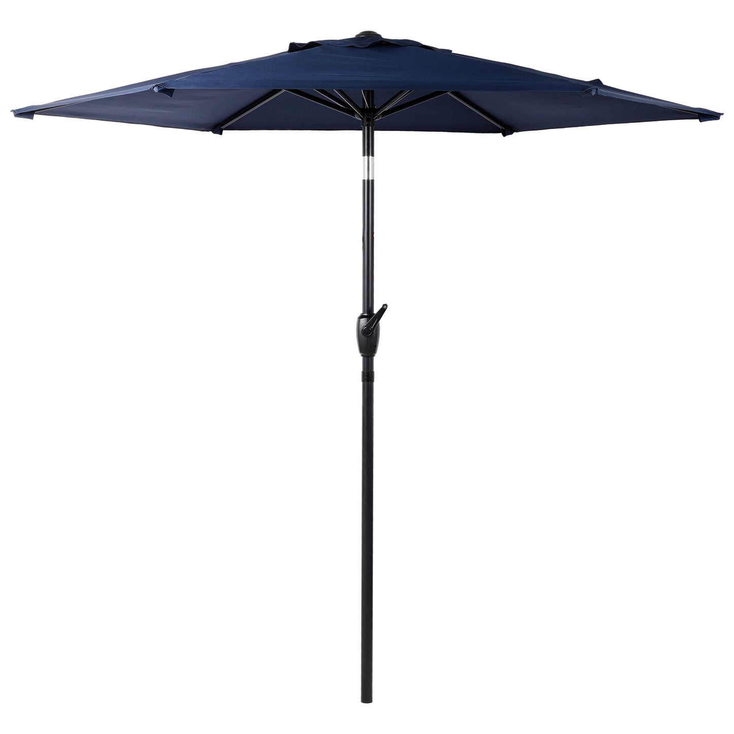 7.5 FT Patio Umbrella, Outdoor Market Yard Umbrella, Sun Shade Umbrella with Push Button Tilt and Crank Mechanism for Garden, Deck, Pool and Backyard, Not Include Umbrella Base, Blue image 4