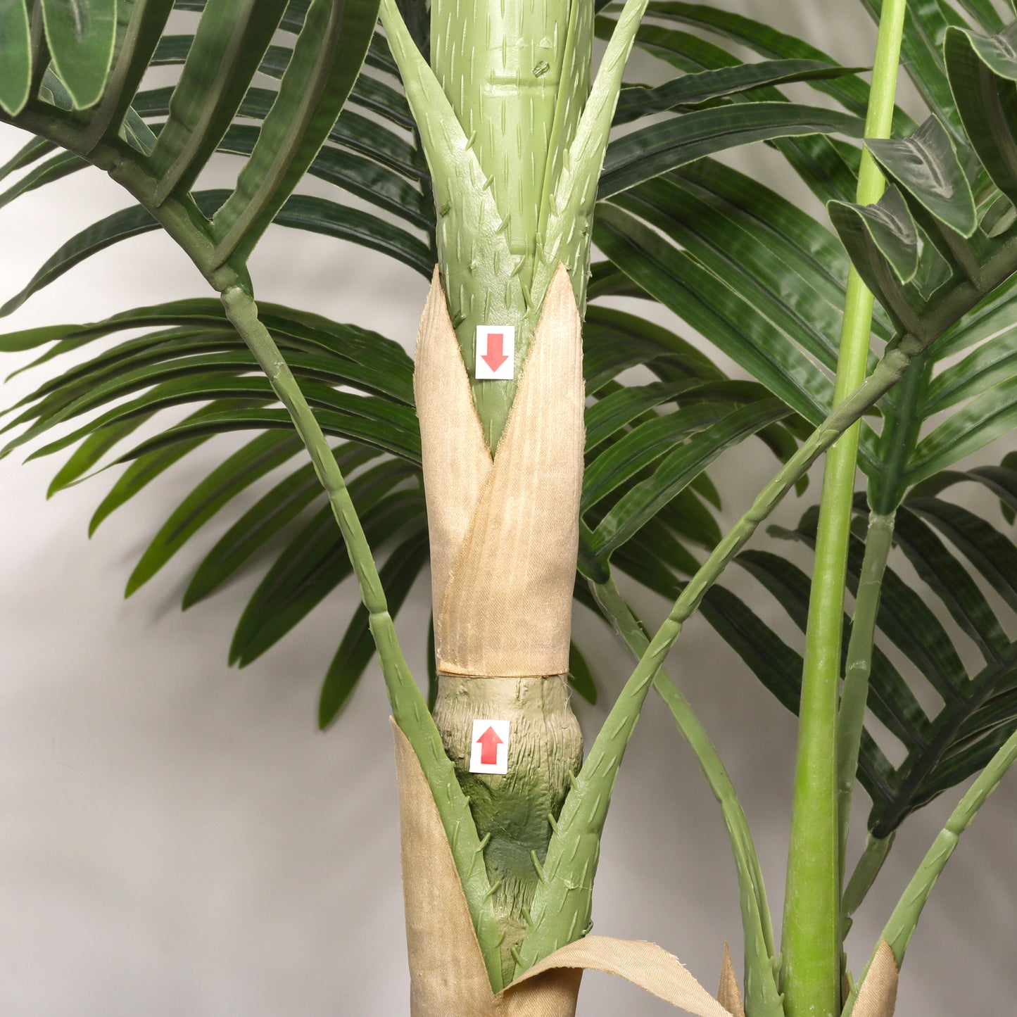 6FT Artificial Palm Tree with Black Plastic Pot, Tropical Fake Plant for Indoor Outdoor Decoration, Faux Palm, 1pc/set image 9