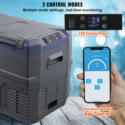 Car Refrigerator, 12 Volt Car Refrigerator Fridge, 32 L Dual Zone Portable Freezer, -4℉-68℉ Adjustable Range, 12/24V DC and 100-240V AC Compressor Cooler for Outdoor, Camping, RV image 7