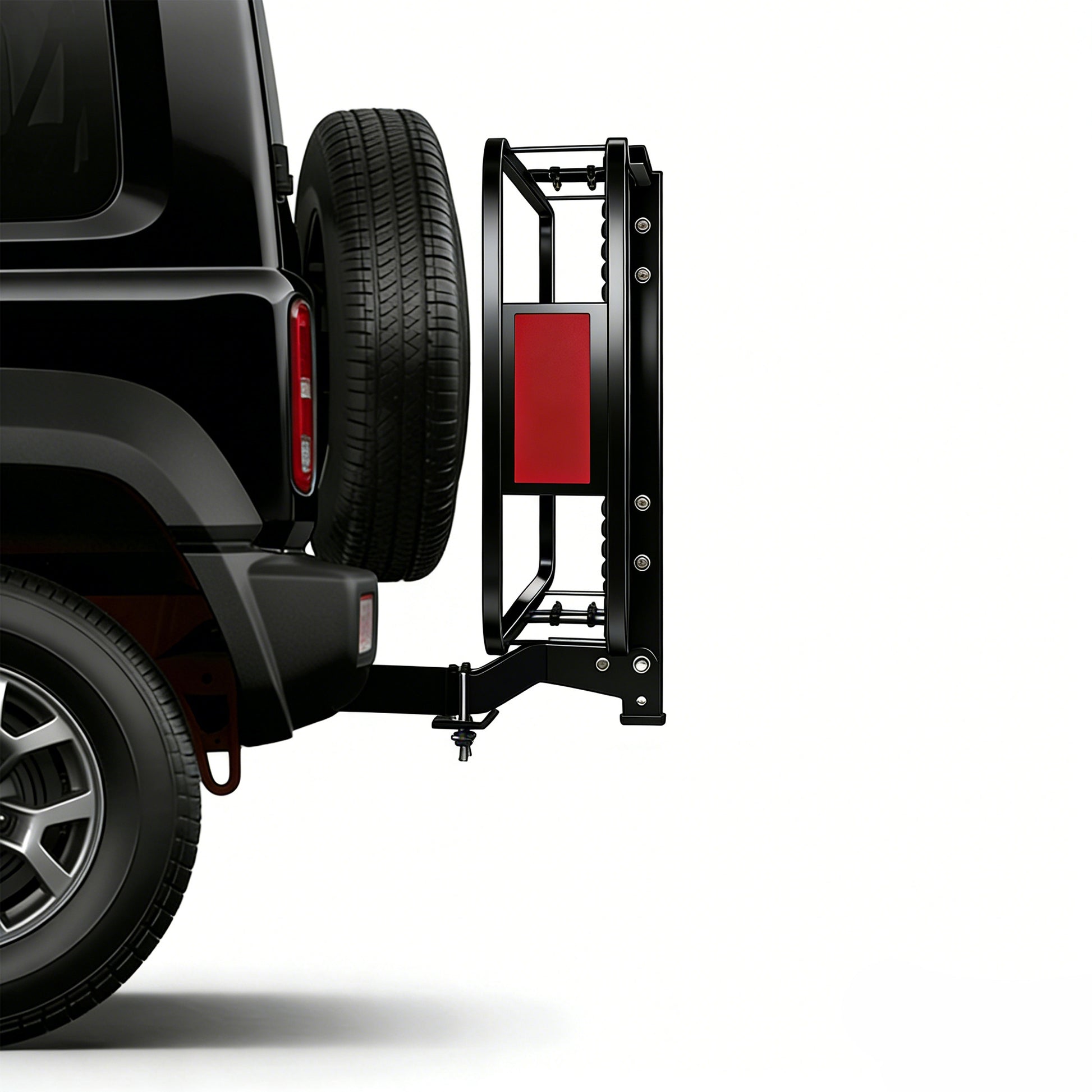 Heavy Duty Folding Hitch mount Cargo Carrier Load Capacity 500Lbs 60"(L)X 20"(W)X 6"(H) Trailer Fold up Luggage Basket with Stablizer Waterproof Bag Net Ratchet Straps Combination Lock for SUV Pickup image 6
