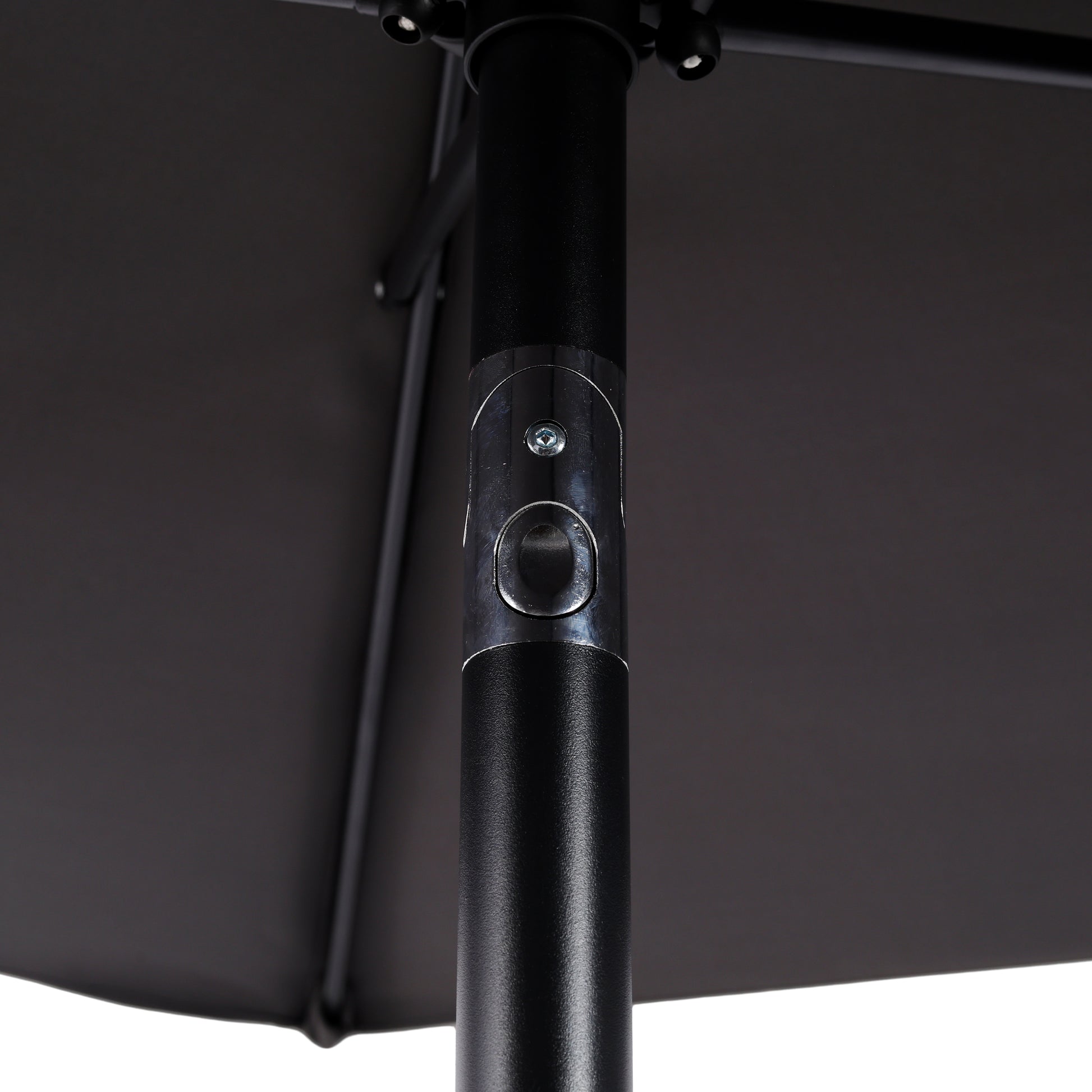 7.5 FT Patio Umbrella, Outdoor Market Yard Umbrella, Sun Shade Umbrella with Push Button Tilt and Crank Mechanism for Garden, Deck, Pool and Backyard, Not Include Umbrella Base, Grey image 7