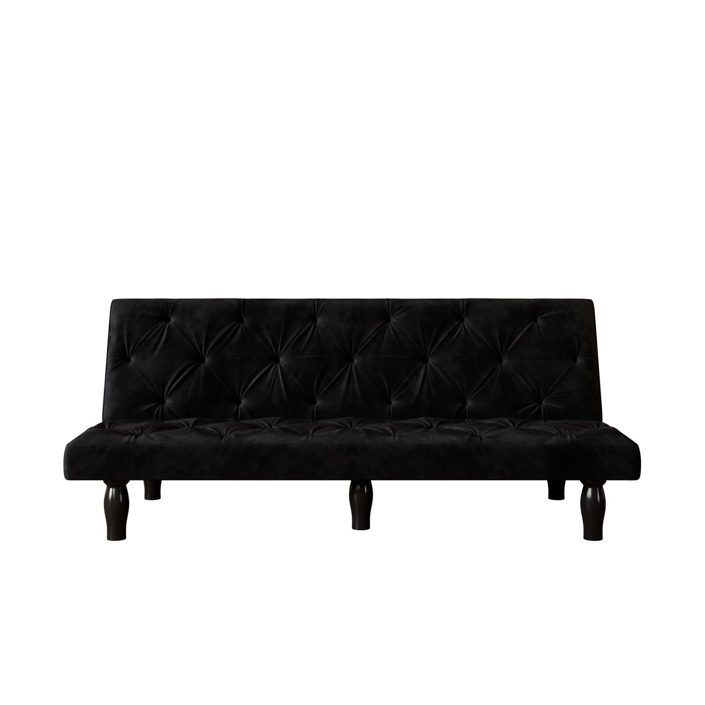 Sofa-to-Bed Evolution: 66" Black Velvet Sofa Bed Transforms Seamlessly, Ideal for Family Living Rooms, Apartments, and Bedrooms image 10