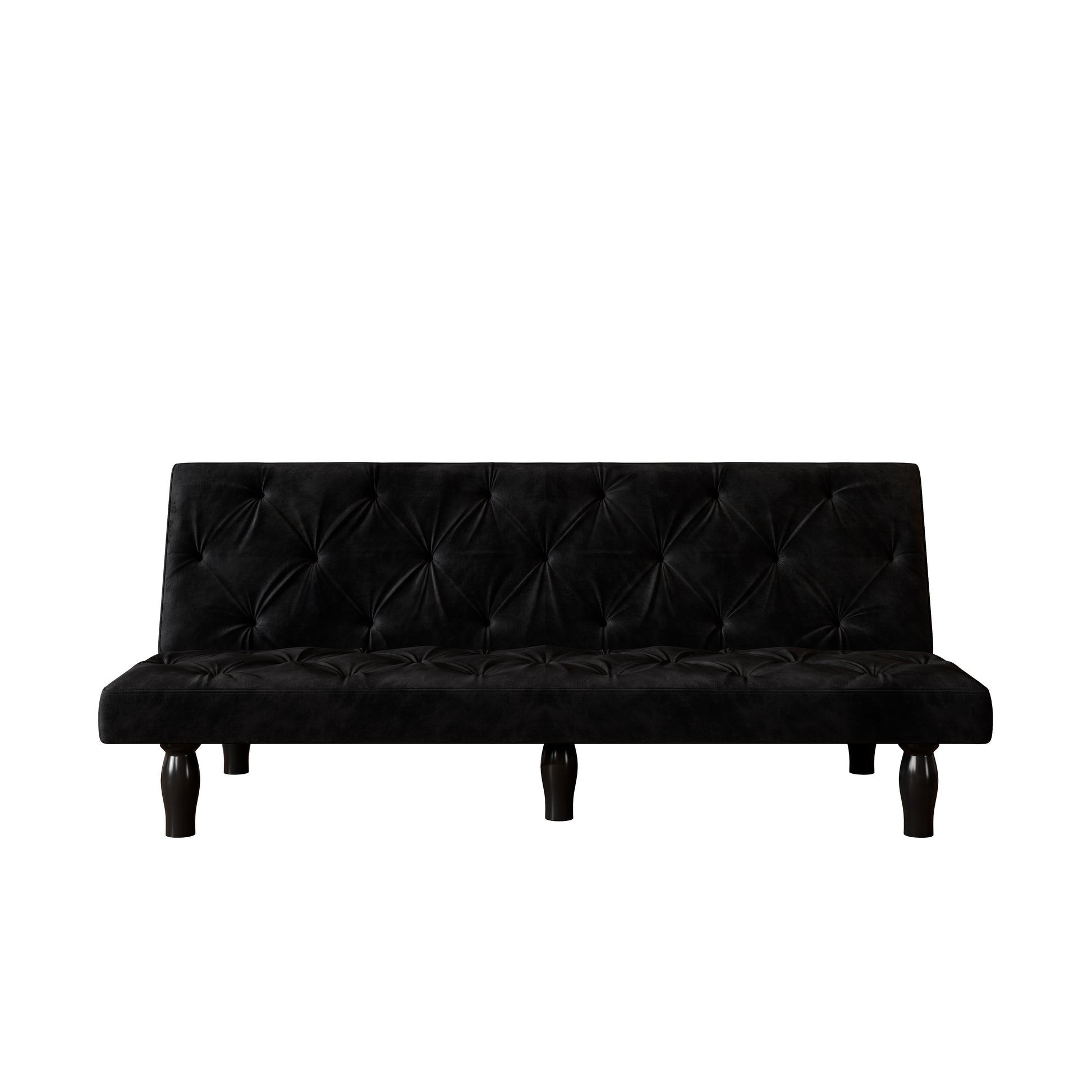 Sofa-to-Bed Evolution: 66" Black Velvet Sofa Bed Transforms Seamlessly, Ideal for Family Living Rooms, Apartments, and Bedrooms image 10