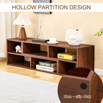Dark Walnut Modular TV Stand, Free‑Combination Open Storage Media Console, Modern Minimalist Entertainment Center, Adjustable TV Cabinet for Living Room Bedroom Apartment image 10