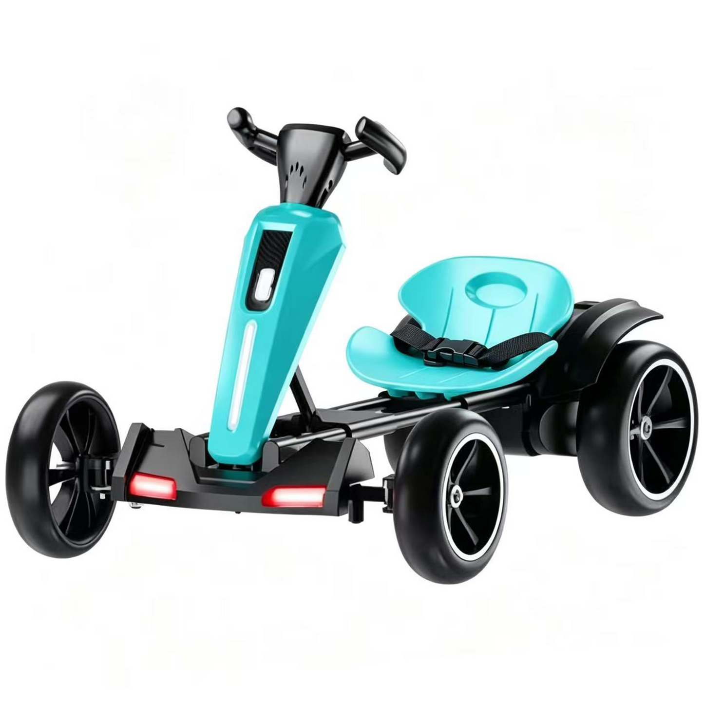 12V electric Kids Pedal Go Kart, Folder Go Kart, Outdoor Ride on Toy with Adjustable Seat, 4 Non-Slip EVA Wheels for Boys and Girls For Age 3-6 Years Old (Light BLUE) image 1