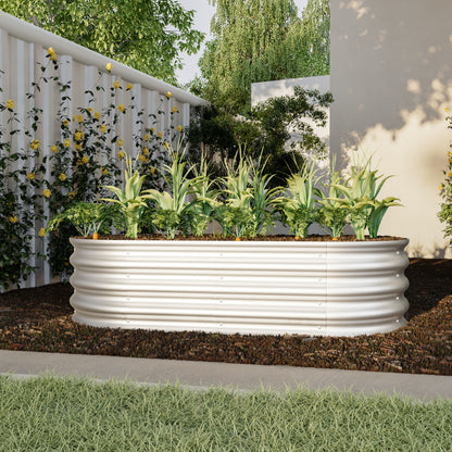 2Pcs 4x2x1ft Raised Garden Bed Kit, Galvanized Planter Raised Garden Beds for Outdoor for Vegetables,Flowers &Herbs, Heavy Duty, Rust-Resistant, Easy Assembly image 2