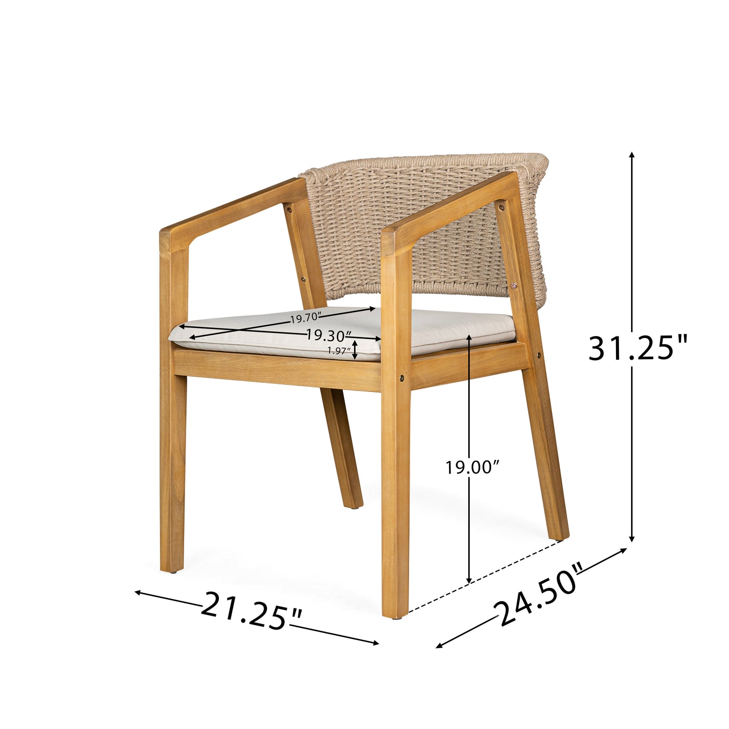 Dining Chair set of 2 - cushion removal demonstration