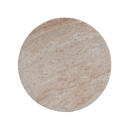 Outdoor/Indoor Lightweight Concrete Side Table,Travertine Finish image 5