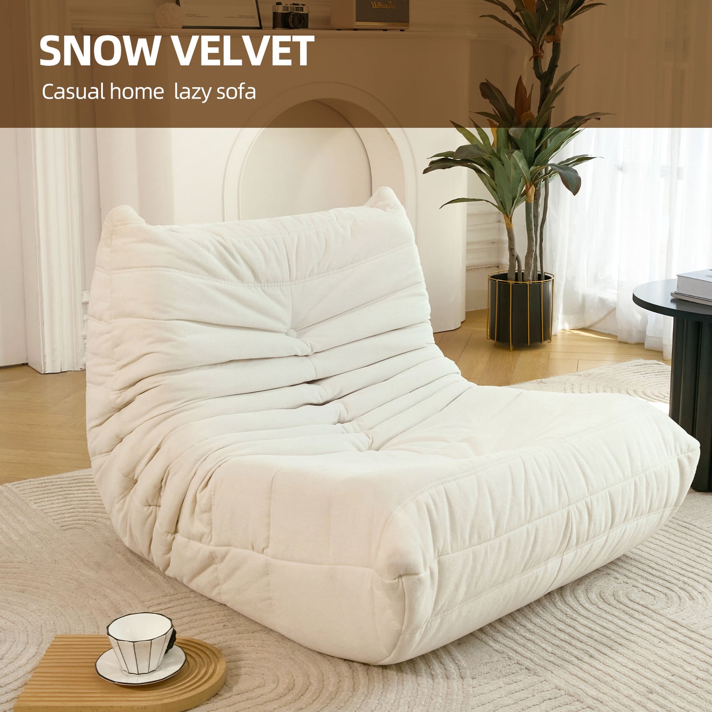 No Installation Bean Bag Chair Big Beanbag Chair for Adults Bean Bag Lounger Foam Chair for Home, Apartment, Living room or Gaming Venue Sofa in a box image 8