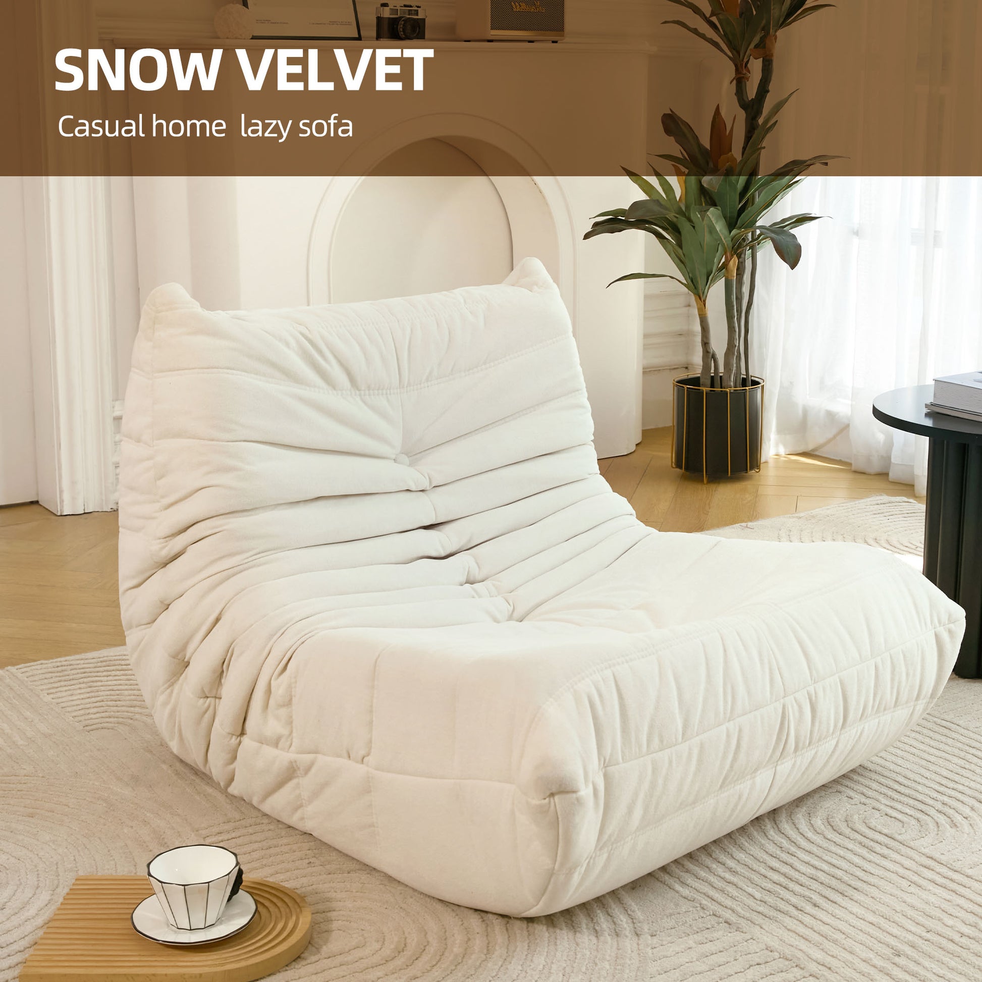 No Installation Bean Bag Chair Big Beanbag Chair for Adults Bean Bag Lounger Foam Chair for Home, Apartment, Living room or Gaming Venue Sofa in a box image 8