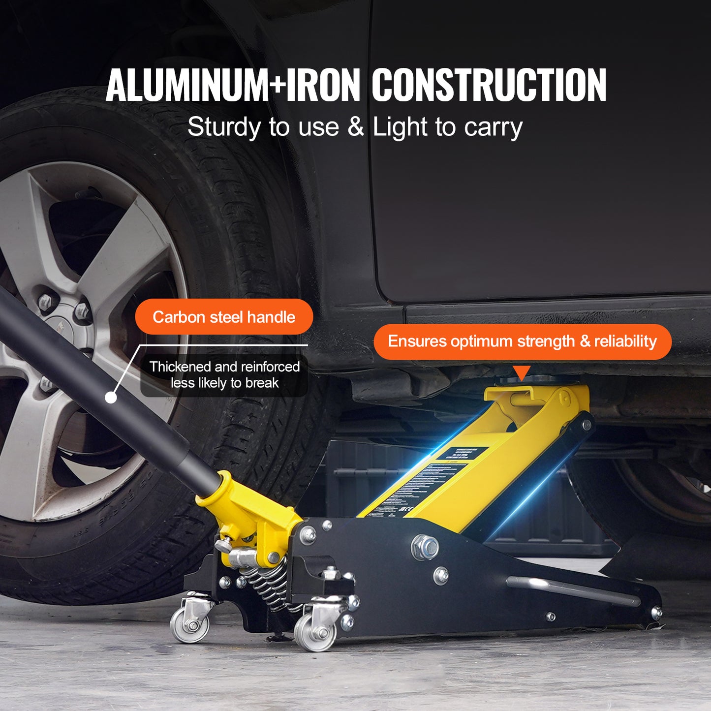Low Profile Floor Jack 2 Ton Heavy Duty Dual Piston Rapid Pump image 11