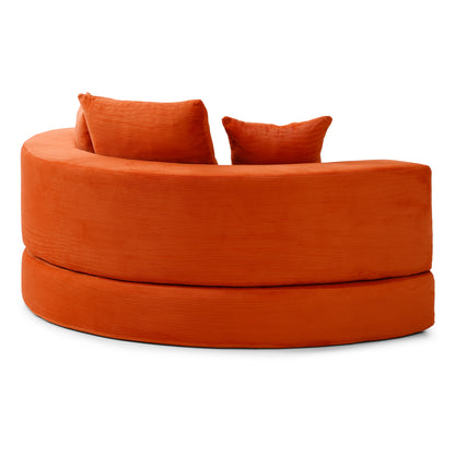Convertible sofa couch bed,multi-functional,circular bed,adjustable Futon sofa,No Assembly compressed corduroy floor lounge sofa for Apartment office bedroom living room image 8