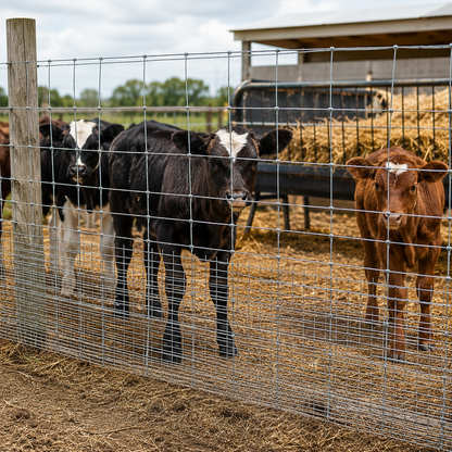Cattle Fence 4 feet x 328 feet - Heavy-duty galvanized wire fence and wire mesh fence, suitable for pigs, goats, sheep, and deer; ideal goat fence, deer fence, livestock pen protection, and livestock image 8