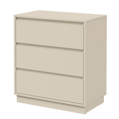 Large 3 Drawer Dresser Set of 2, Modern Nightstand for Bedroom, Wide Bedside Table with Hidden Pull-out System, Wooden Chest of Drawers for Living Room, Entryway, Beige image 10