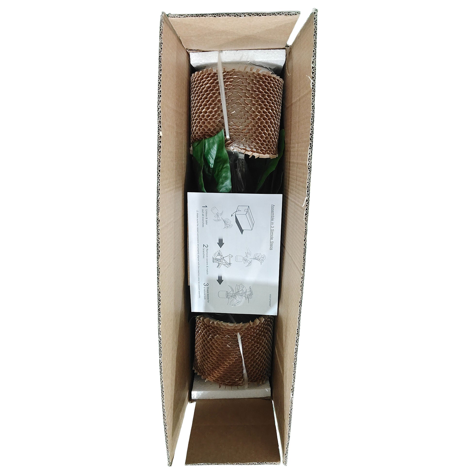 30'' Artificial Monstera Deliciosa Plant with White Pot, 2 pcs / set image 7