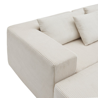 107" Compressed Sectional Sofas (Beige) image 11