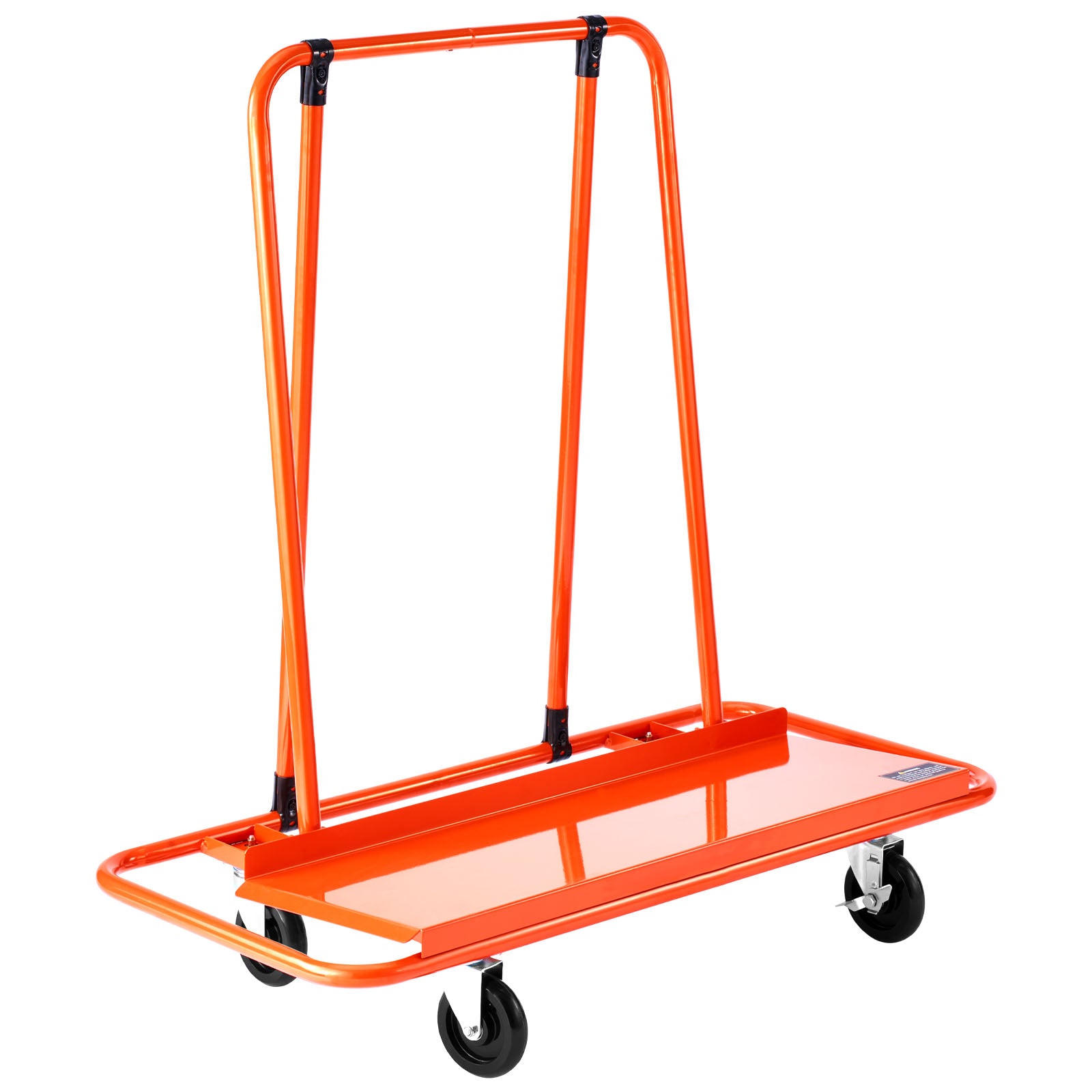 Drywall Cart Dolly, 1800 lbs Load Capacity, Steel Panel Dolly with 4 Swivel Casters, Durable & Long-lasting, Panel Truck Cart with Tie-Down Strap for Plywood, Plasterboard, Glass, Orange image 2