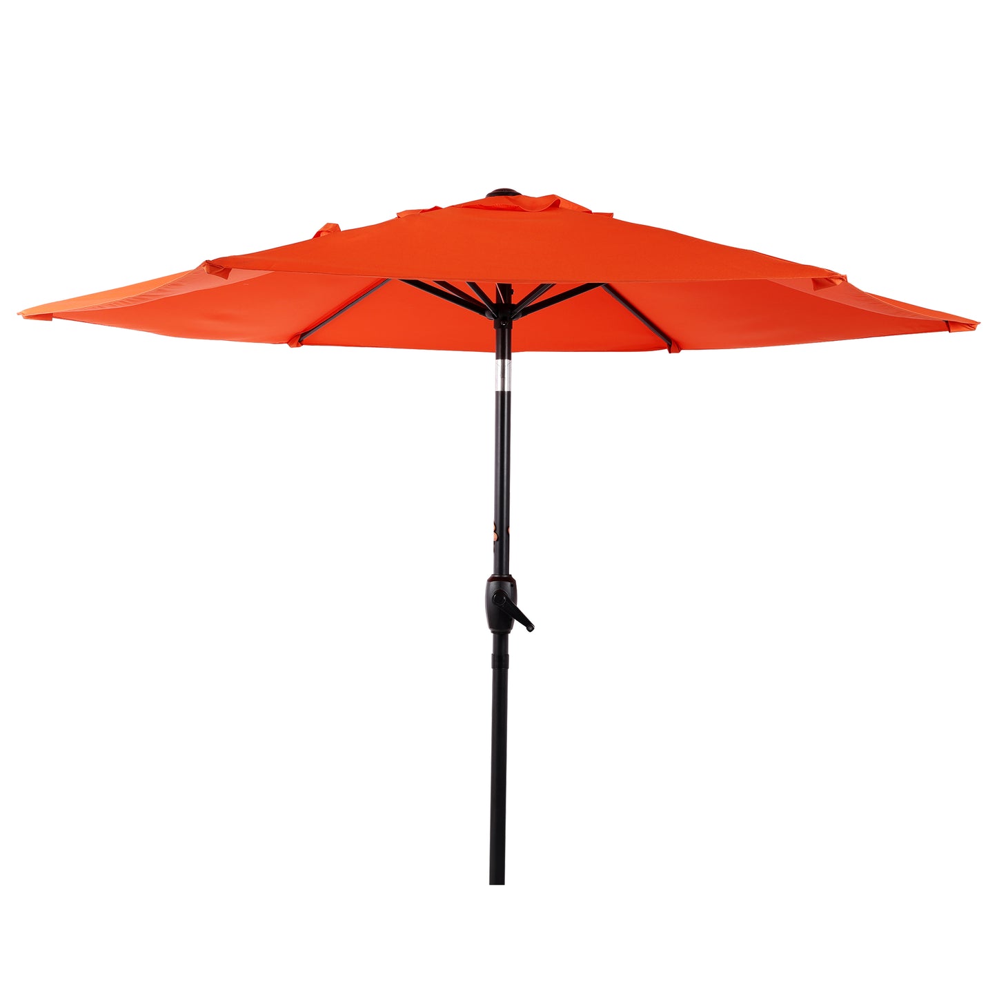 7.5 FT Patio Umbrella, Outdoor Market Yard Umbrella, Sun Shade Umbrella with Push Button Tilt and Crank Mechanism for Garden, Deck, Pool and Backyard, Not Include Umbrella Base, Orange image 3