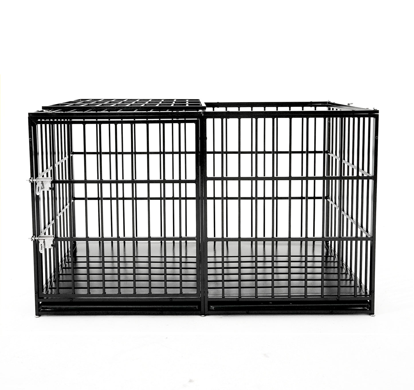 61" Extra Large Heavy Duty Dog Crate Dog cage Strong Metal Dog Kennels and Pens Crates for Large Dogs image 4