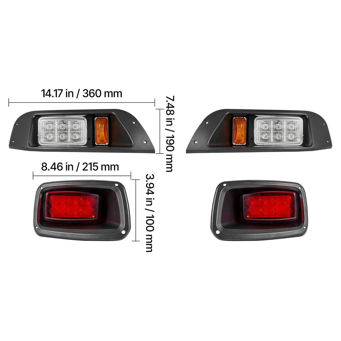 12V Golf Cart LED Headlight Tail Light Kit Legal Street For EZGO TXT 1996-2013 image 5
