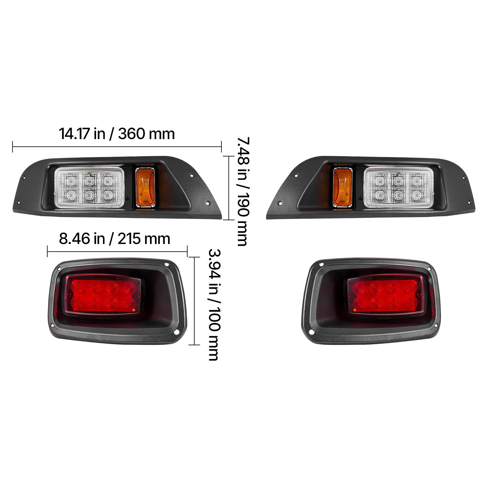 12V Golf Cart LED Headlight Tail Light Kit Legal Street For EZGO TXT 1996-2013 image 5