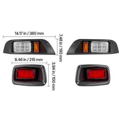 12V Golf Cart LED Headlight Tail Light Kit Legal Street For EZGO TXT 1996-2013 image 5