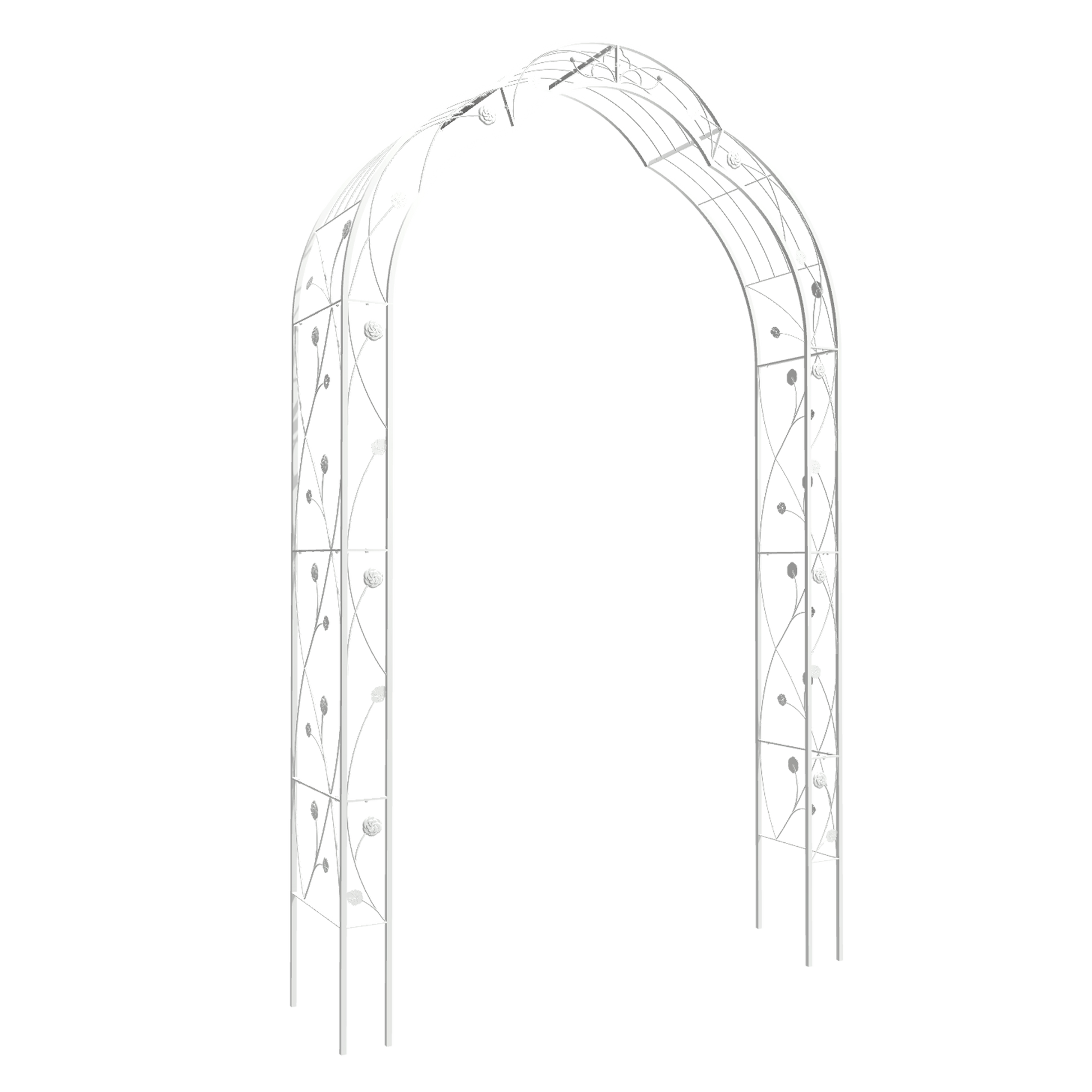 Metal Garden Arch Assemble Freely with 8 Styles Garden Arbor Trellis Climbing Plants Support Rose Arch Outdoor Arch Wedding Arch Party Events Archway Cream White image 9