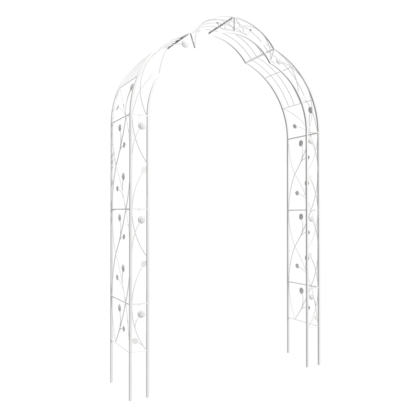 Metal Garden Arch Assemble Freely with 8 Styles Garden Arbor Trellis Climbing Plants Support Rose Arch Outdoor Arch Wedding Arch Party Events Archway Cream White image 9