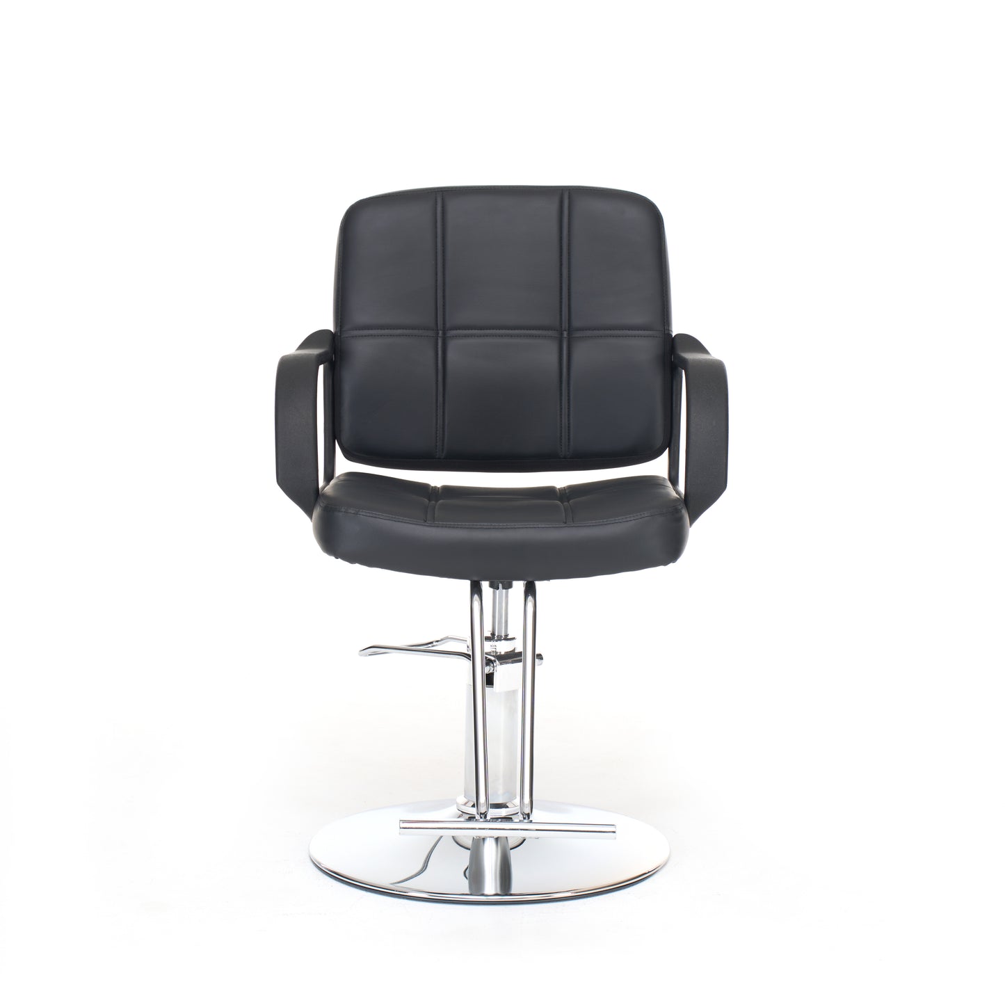 Barber Chair for Hair Stylist- 360° Swivel, Adjustable Height, Capacity 350 LBS with Heavy Duty Hydraulic Pump,BLACK image 4