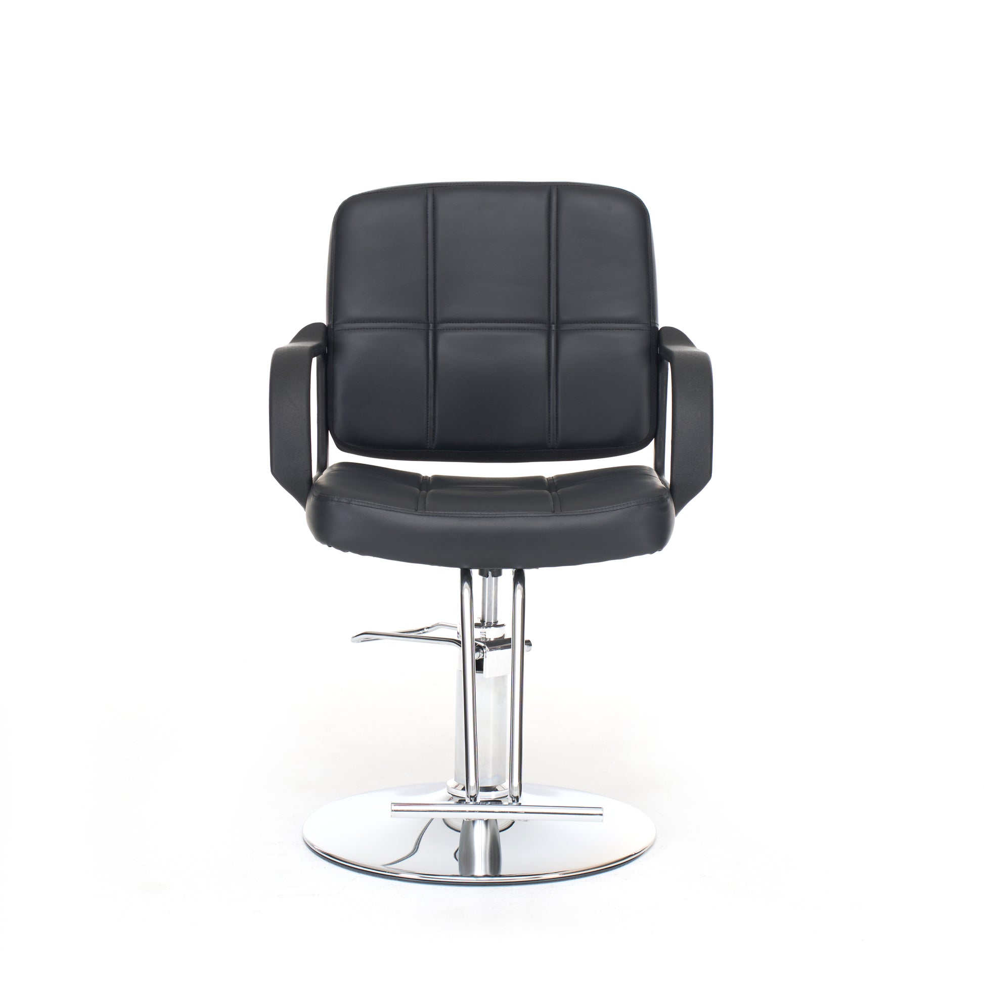Barber Chair for Hair Stylist- 360° Swivel, Adjustable Height, Capacity 350 LBS with Heavy Duty Hydraulic Pump,BLACK image 4