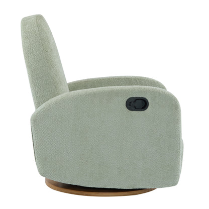 360 Swivel and Glider Recliner Chair-Light Green image 5